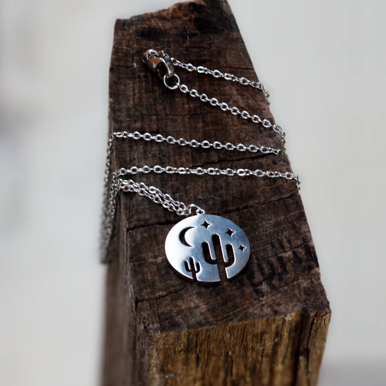 Livin desert cactus moon necklace OceanVibe-01