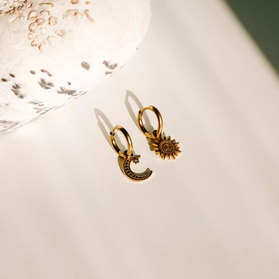Sun and Moon Earrings